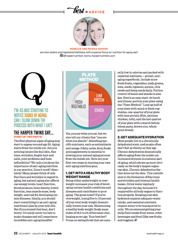 BEST HEALTH MAGAZINE COLUMN DECEMBER/JANUARY